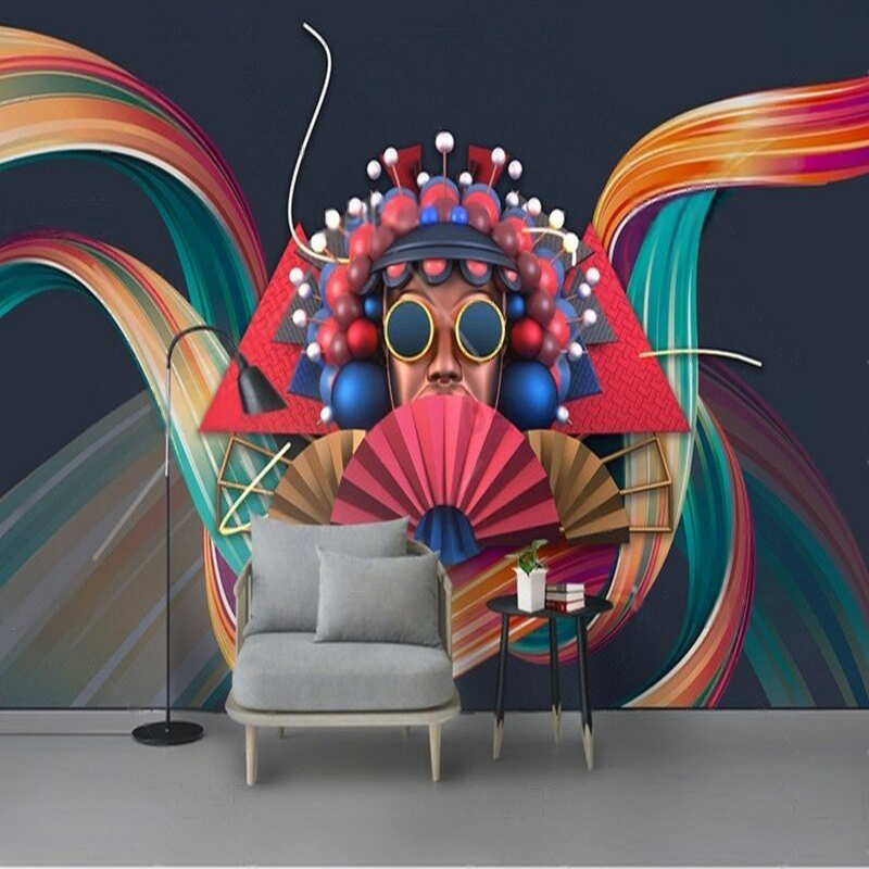 Home Textiles Trends - Moderner chinesischer Trend, abstrakte Farbe, Peking-Oper,