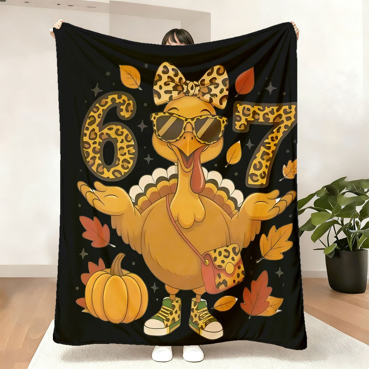 Home Textiles Trends - Trend Digital 67-Decke mit Türkei-Flanell-Aufdruck, geeignet