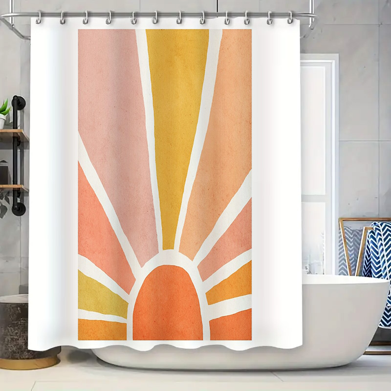 Sunrise Home Textiles & Apparel - Sonnenaufgang Duschvorhang, böhmischer Hintergrund, Badezimmer-Dekor, moderne