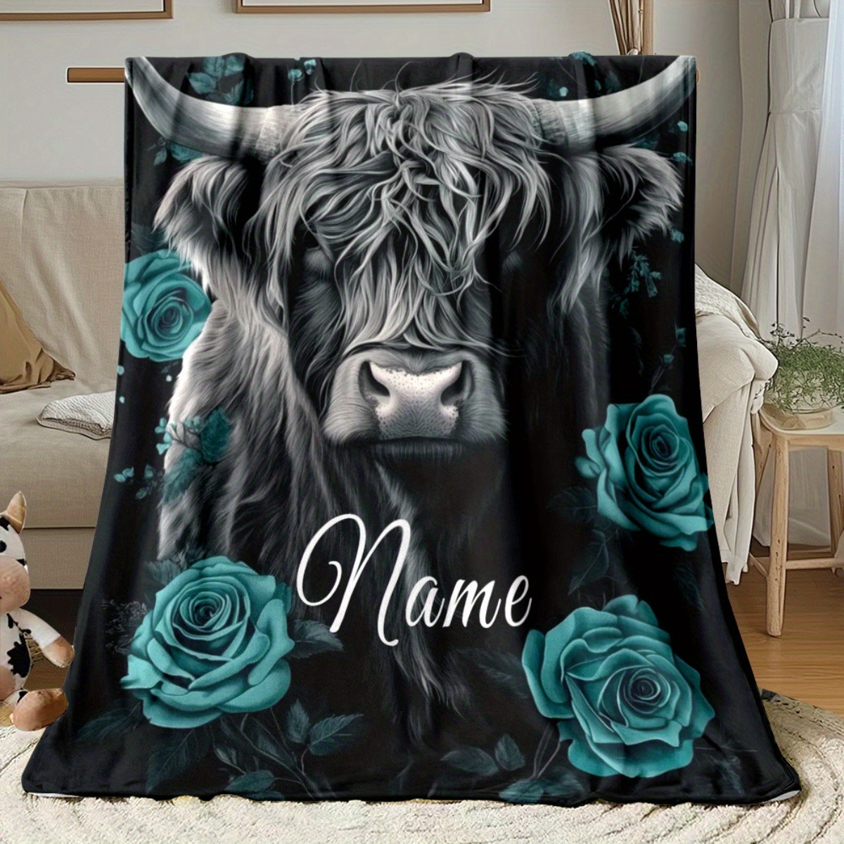 Personalisierte Highland-Kuh-D – Highland Home Textiles Bewertung und Preis