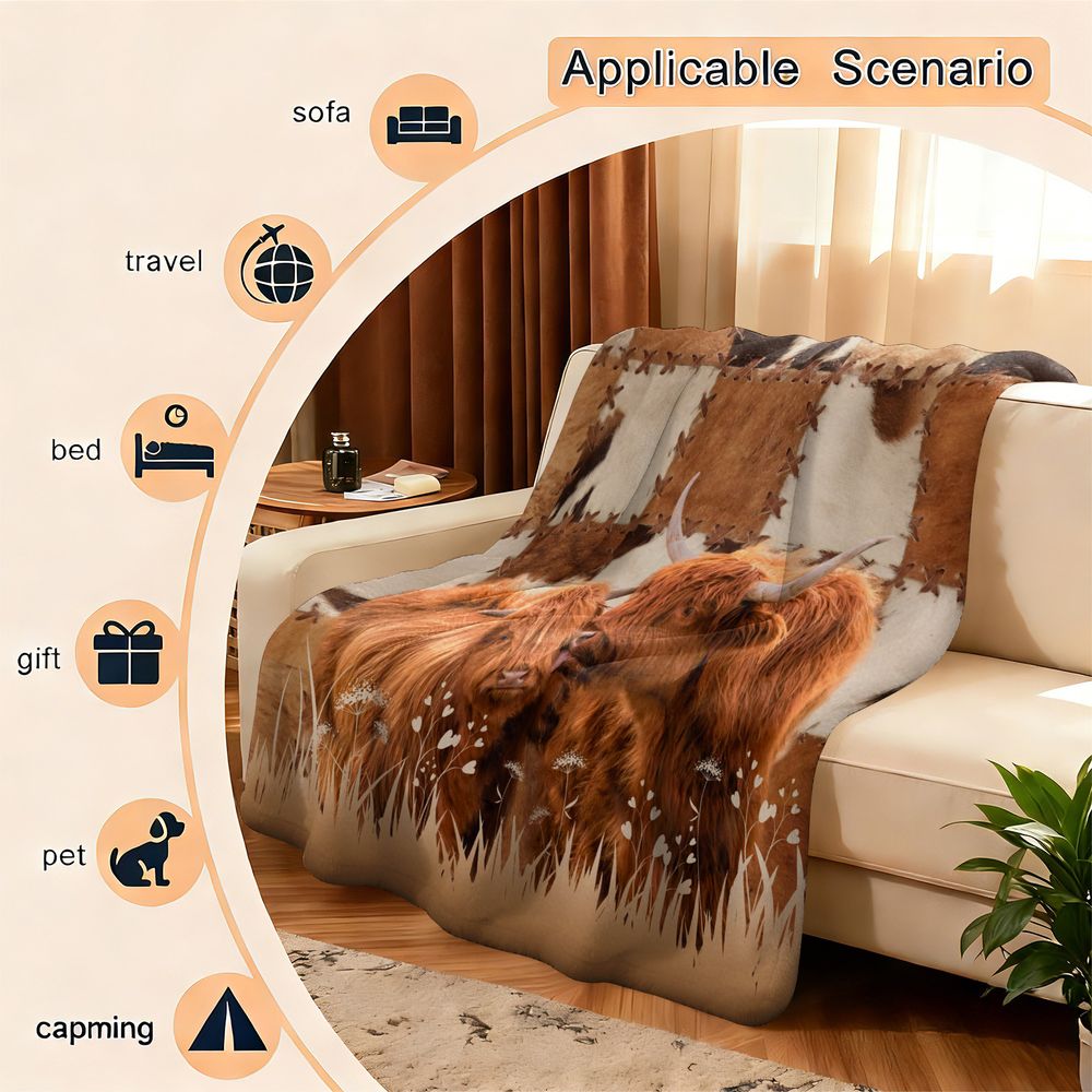 Highland Cattle Digitaldruck-F – Highland Home Textiles Bewertung und Preis