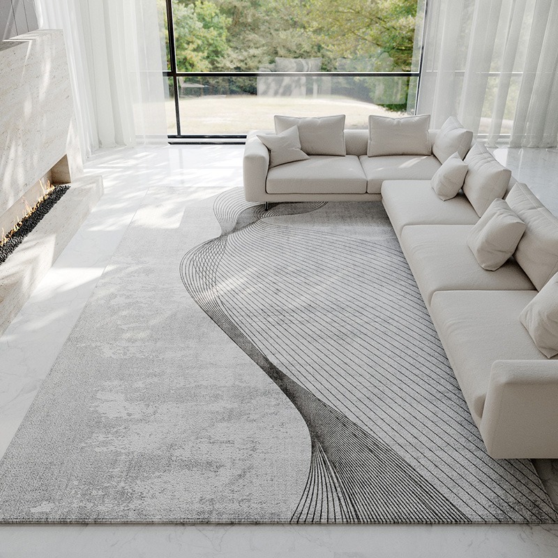 Abstrakter hellgrauer Teppich, – Home Textiles Luxury Bewertung und Preis