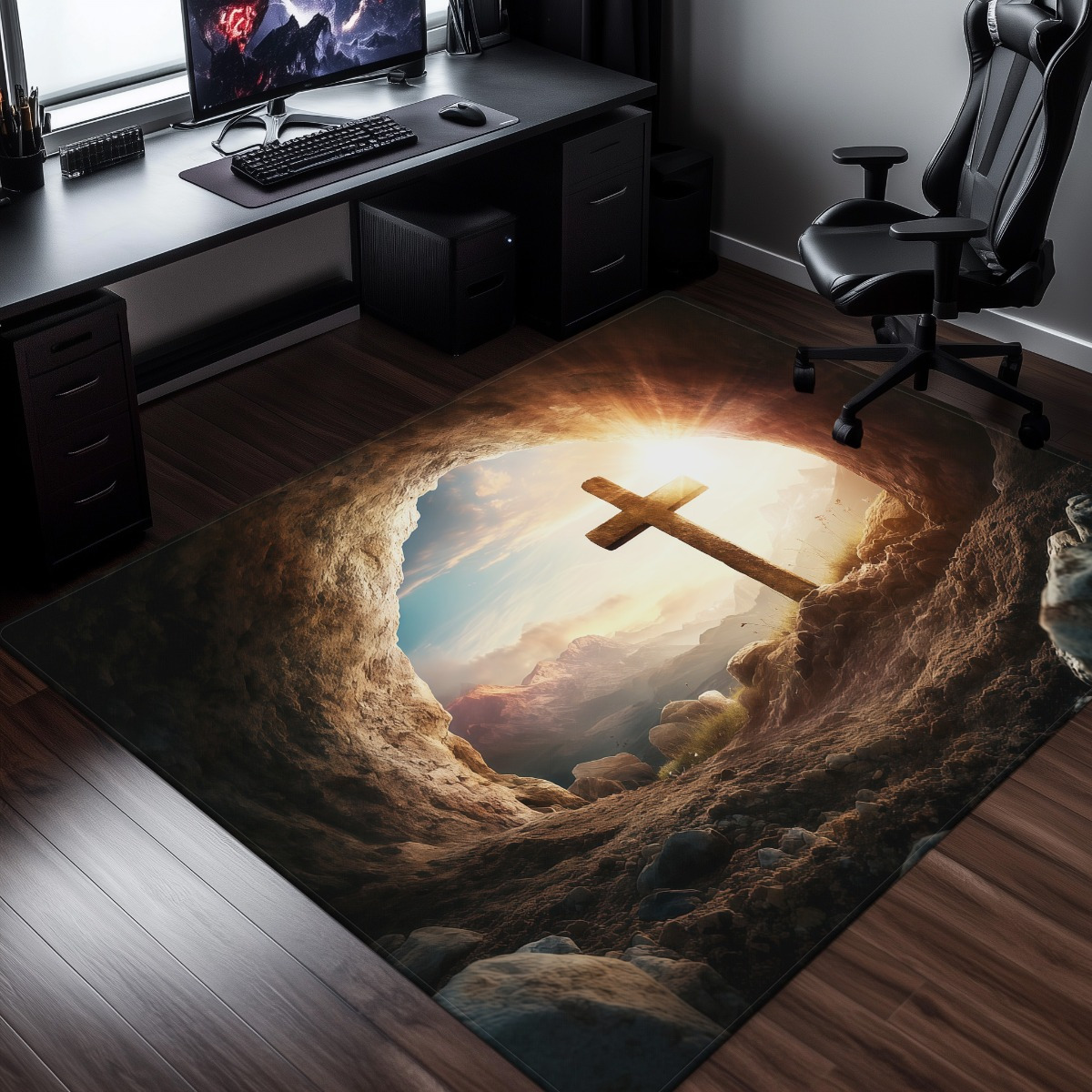 Religiöser Kreuzhöhlenteppich, – Sunrise Home Textiles & Apparel Bewertung und Preis