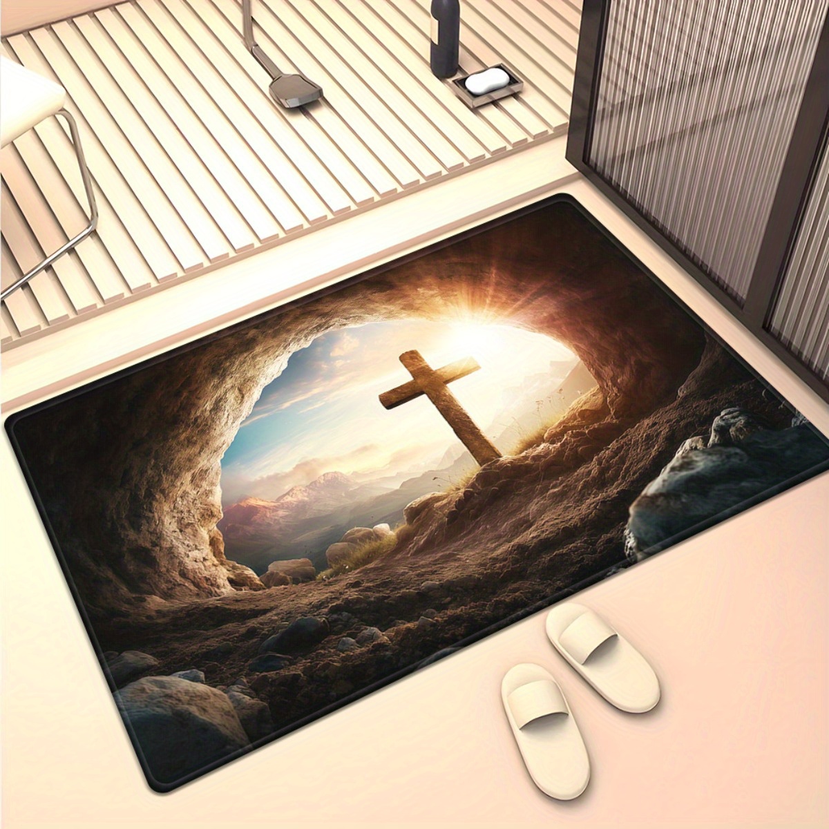 Religiöser Kreuzhöhlenteppich, – Sunrise Home Textiles & Apparel Bewertung und Preis