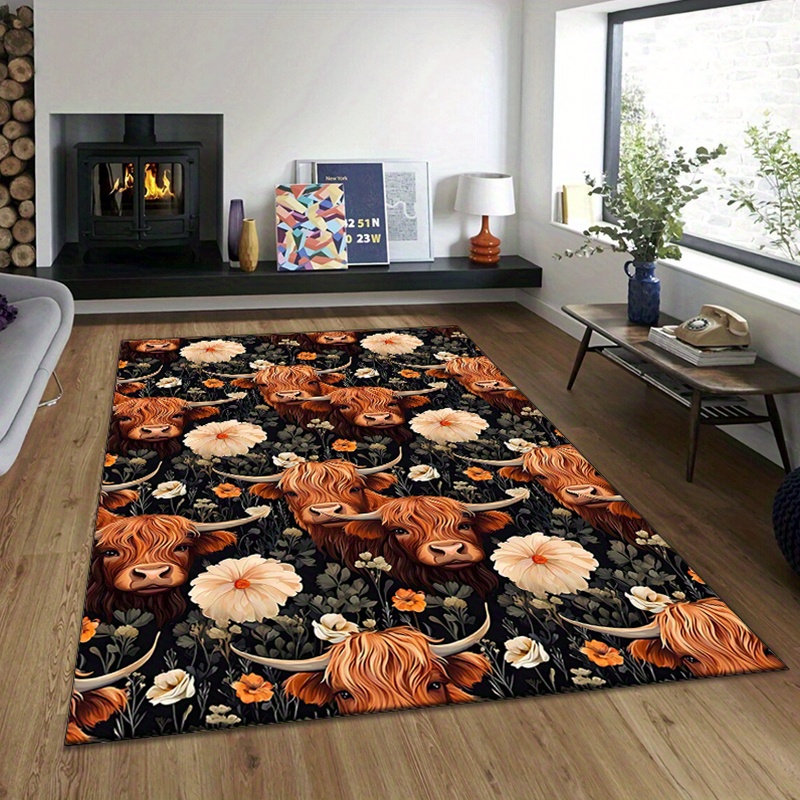 Teppich mit Yak-Aufdruck aus P – Highland Home Textiles Bewertung und Preis