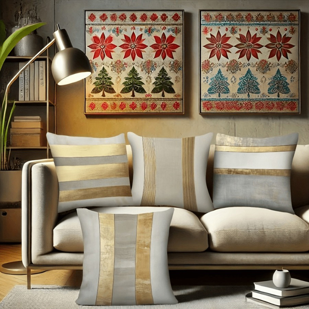 Glamouröse goldene und neutral – Home Textiles Luxury Bewertung und Preis