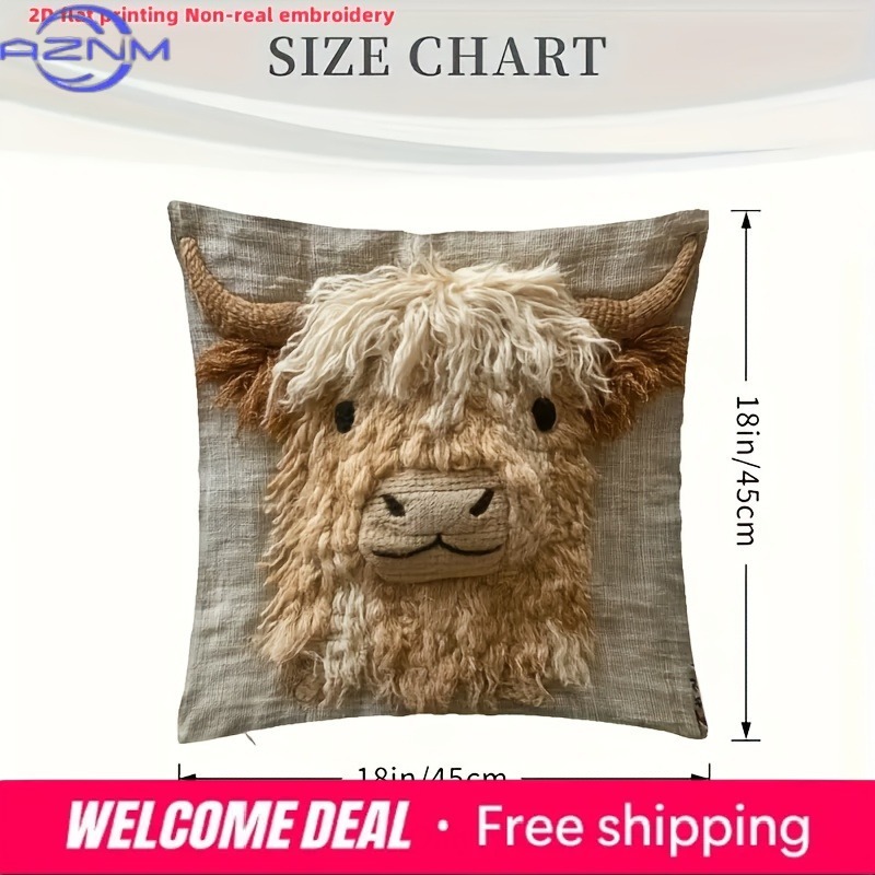 Niedliches Highland-Kuh-Design – Highland Home Textiles Bewertung und Preis